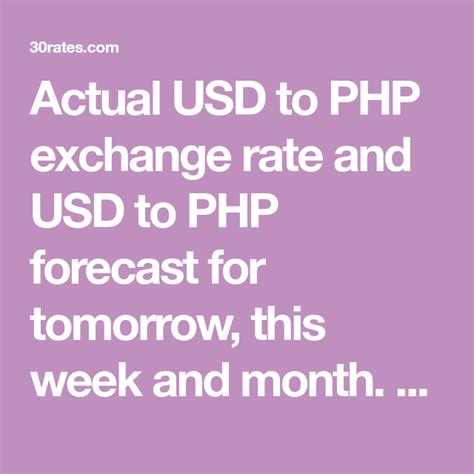 USD TO PHP TODAY AND FORECAST TOMORROW, MONTH.